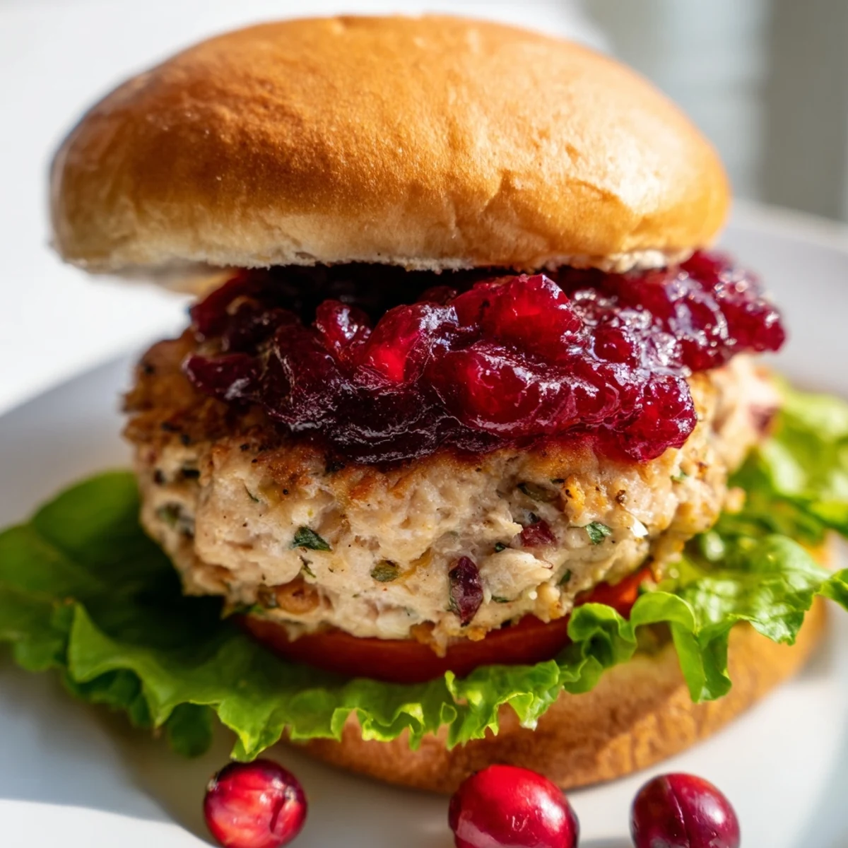 Turkey Burgers Cranberry Sauce