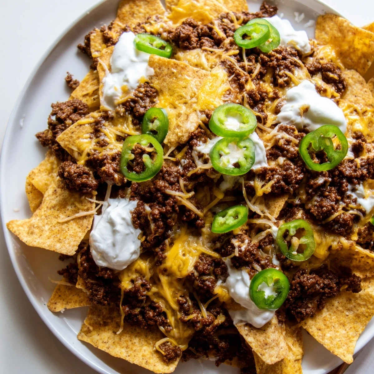 Beef Nachos Jalapenos Cheese