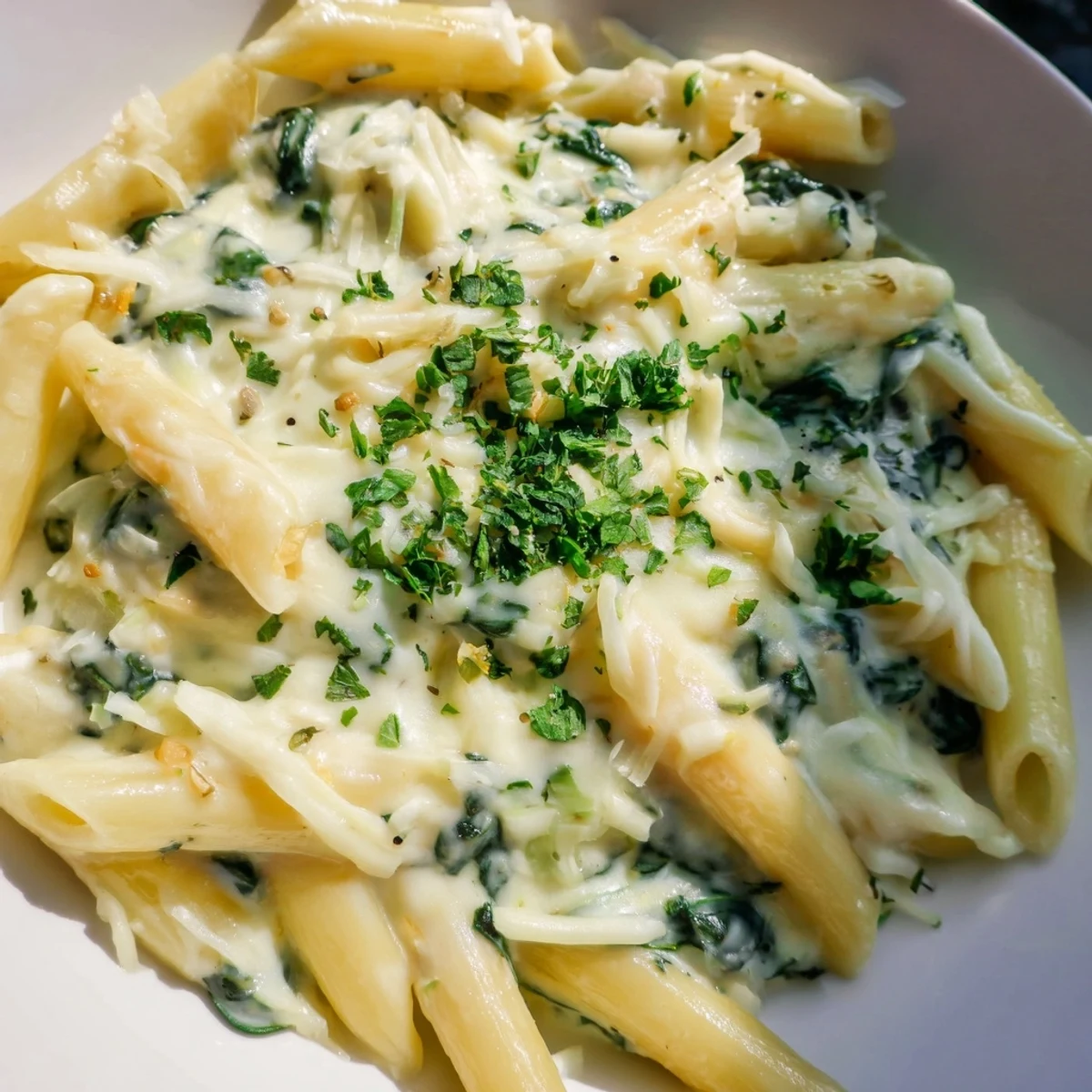 Creamy Spinach Cheese Pasta