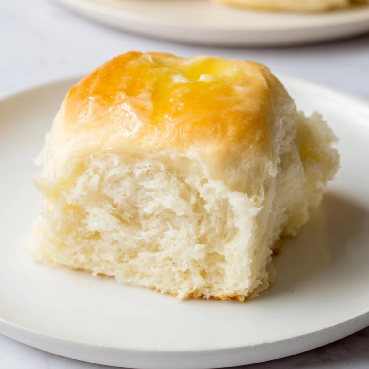 Tender and fluffy Best Vegan Dinner Rolls arranged in a white ceramic dish, ready to serve warm.