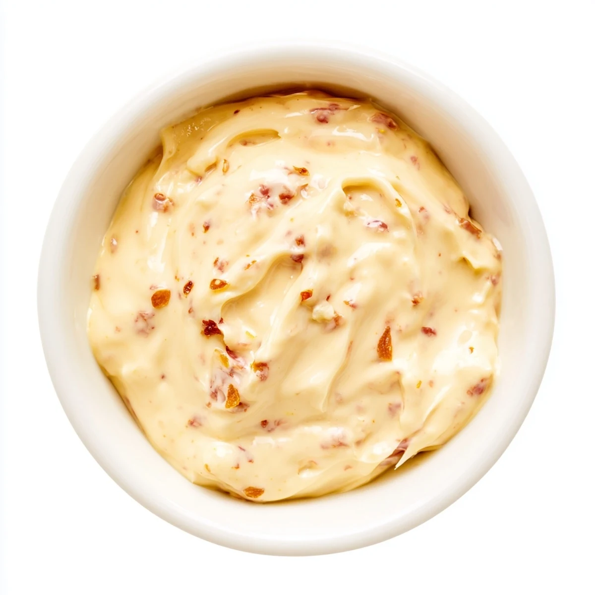 A jar of homemade Spicy Aioli with minced garlic visible, drizzled over grilled chicken for a flavorful lunch idea.
