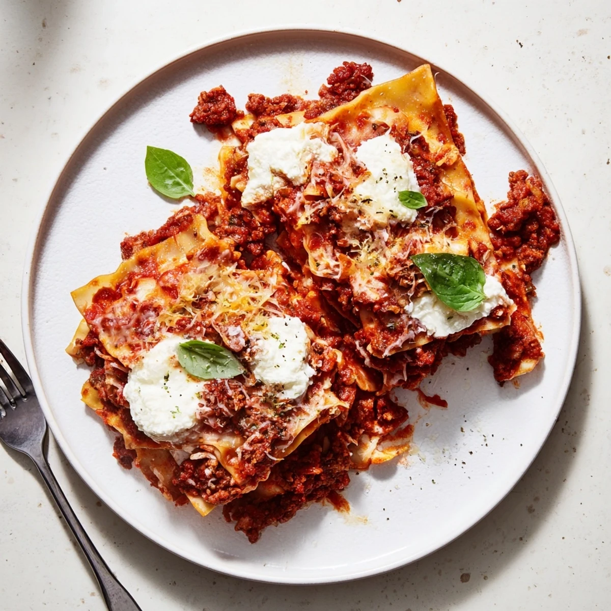 Cheats Frypan Lasagne is a comforting weeknight dinner served straight from the pan, garnished with fresh basil and ready to slice.