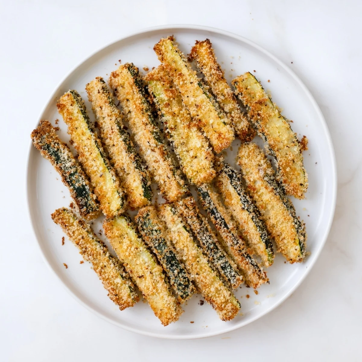 Delicious Keto Baked Parmesan Zucchini Fries served hot as a low-carb snack or side.