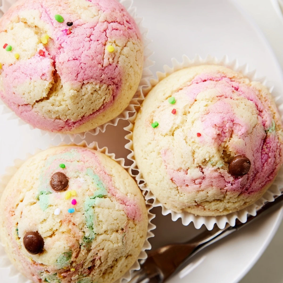 Steamed blooming cupcakes swirled with pink frosting and topped with edible flowers