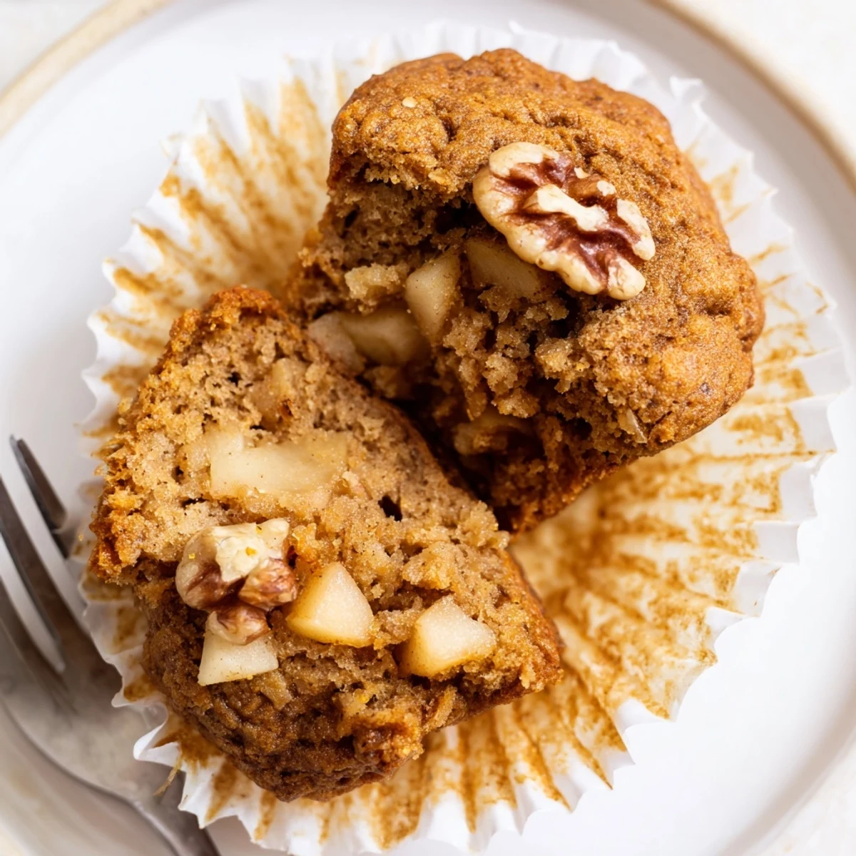 Healthy Apple Cinnamon Greek Yogurt Muffins cooling on rack, moist crumb, warm cinnamon scent