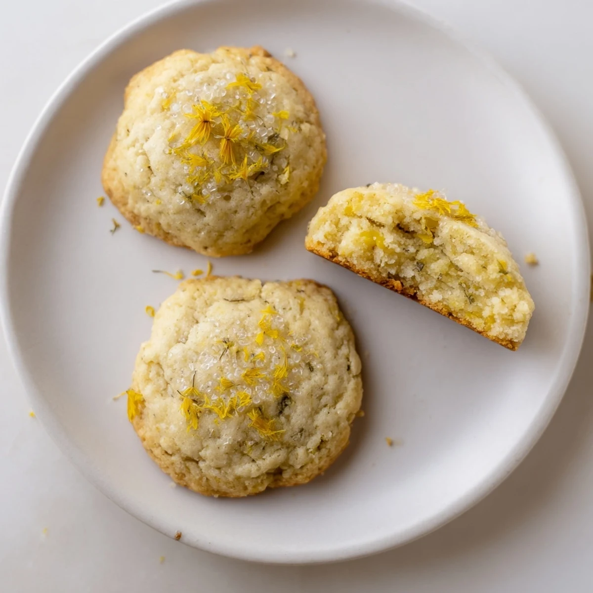 Fresh Magical Dandelion Cookies Recipe arranged on wire rack, hint of honey